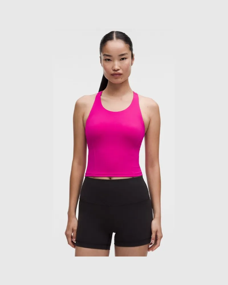 LULULEMON Wunder Train Racerback-Tanktop Mittlerer Halt für B/C-Cups für Frauen – Größe in Pink Flare Pink