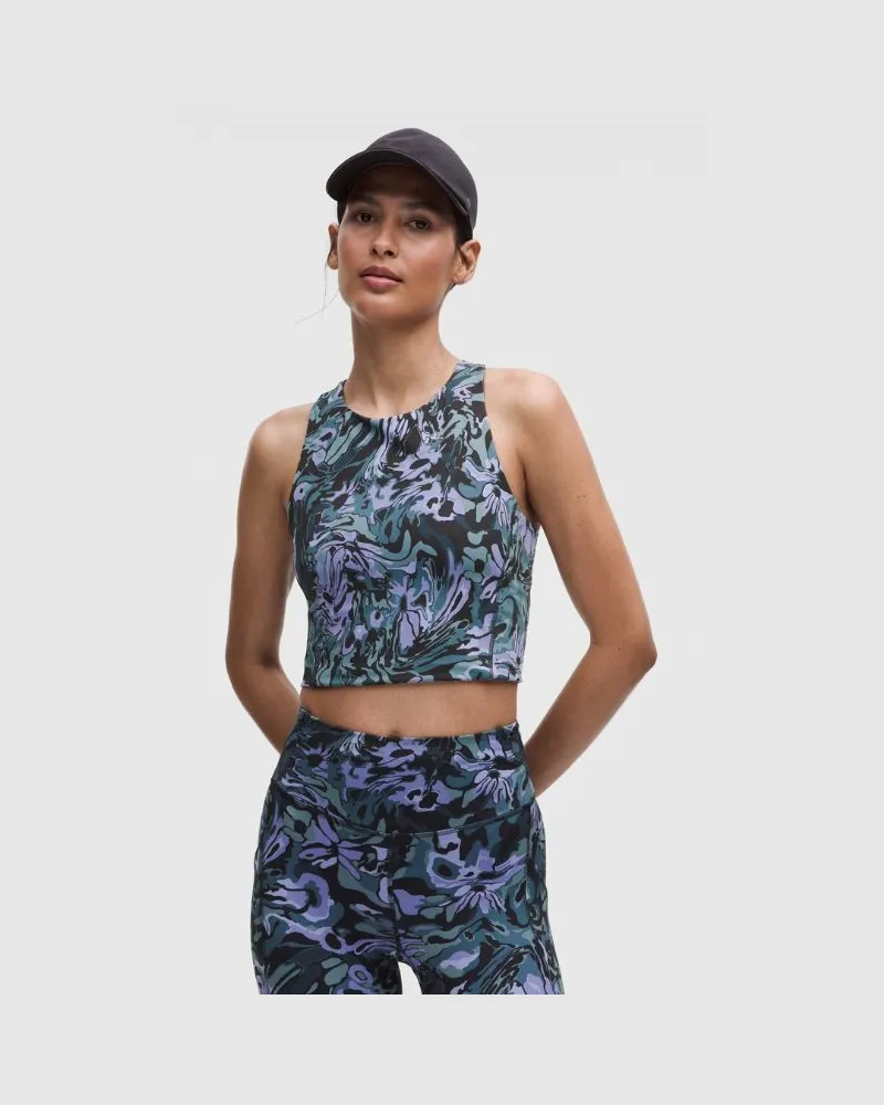LULULEMON Swift Speed Crop-Tanktop für Frauen – Größe in Flower Meld Multi Flower