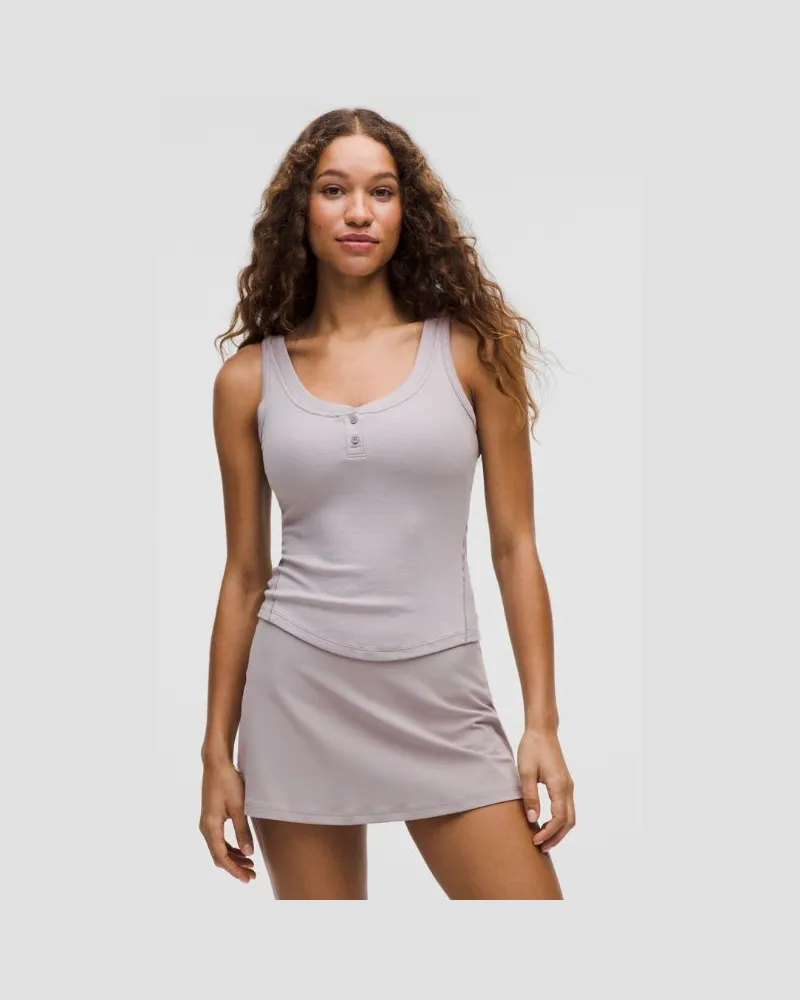 LULULEMON Hold Tight Henley-Tanktop für Frauen – Größe in Mauve Grey Mauve