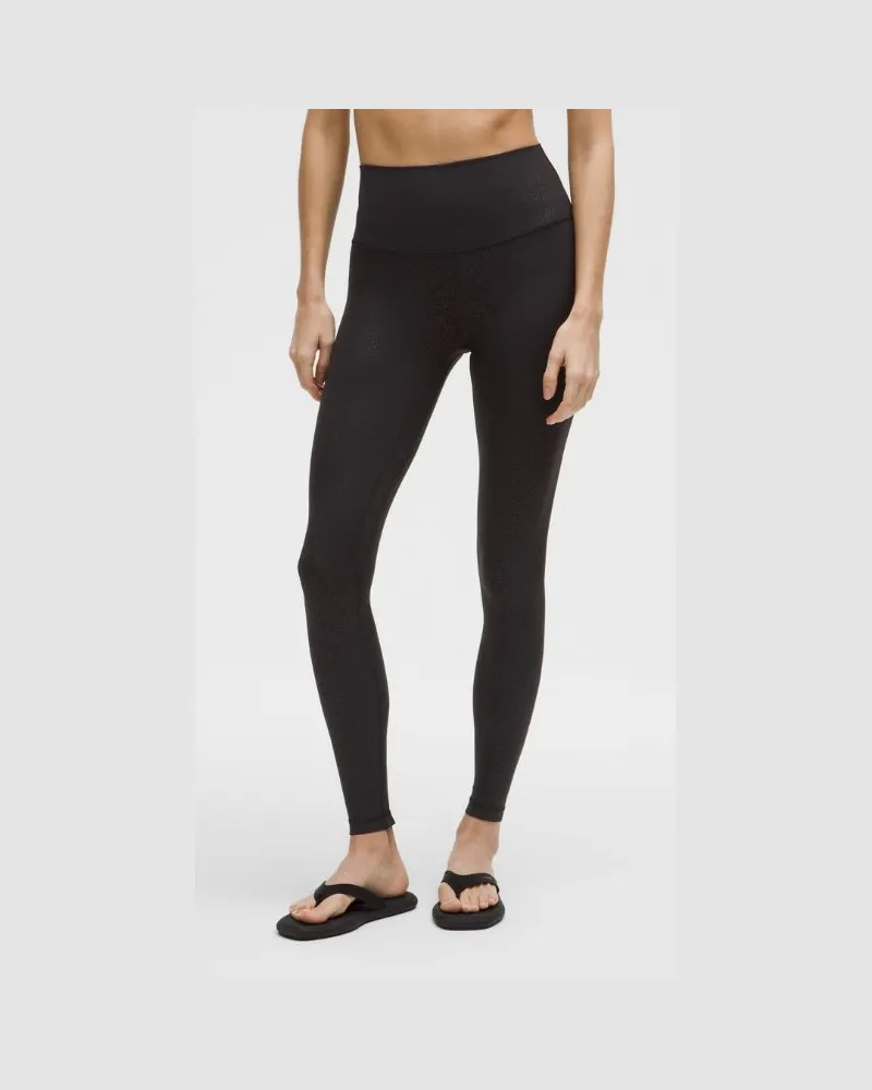 LULULEMON Align Leggings mit hohem Bund für Frauen – 71 cm – Größe in Lace Dot Emboss Black Lace