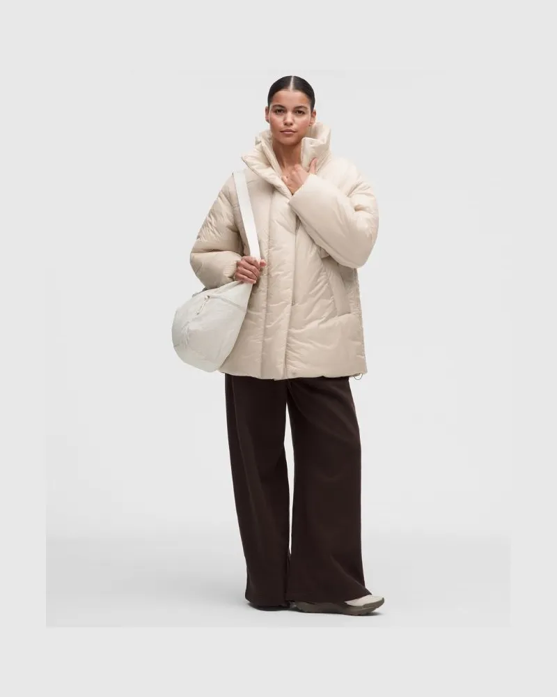 LULULEMON Isolierter Mantel mit Kragen für Frauen – Größe in Sand Dollar Sand