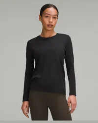 LULULEMON Swiftly Langarmshirt im Relaxed Fit Hüftlänge Black