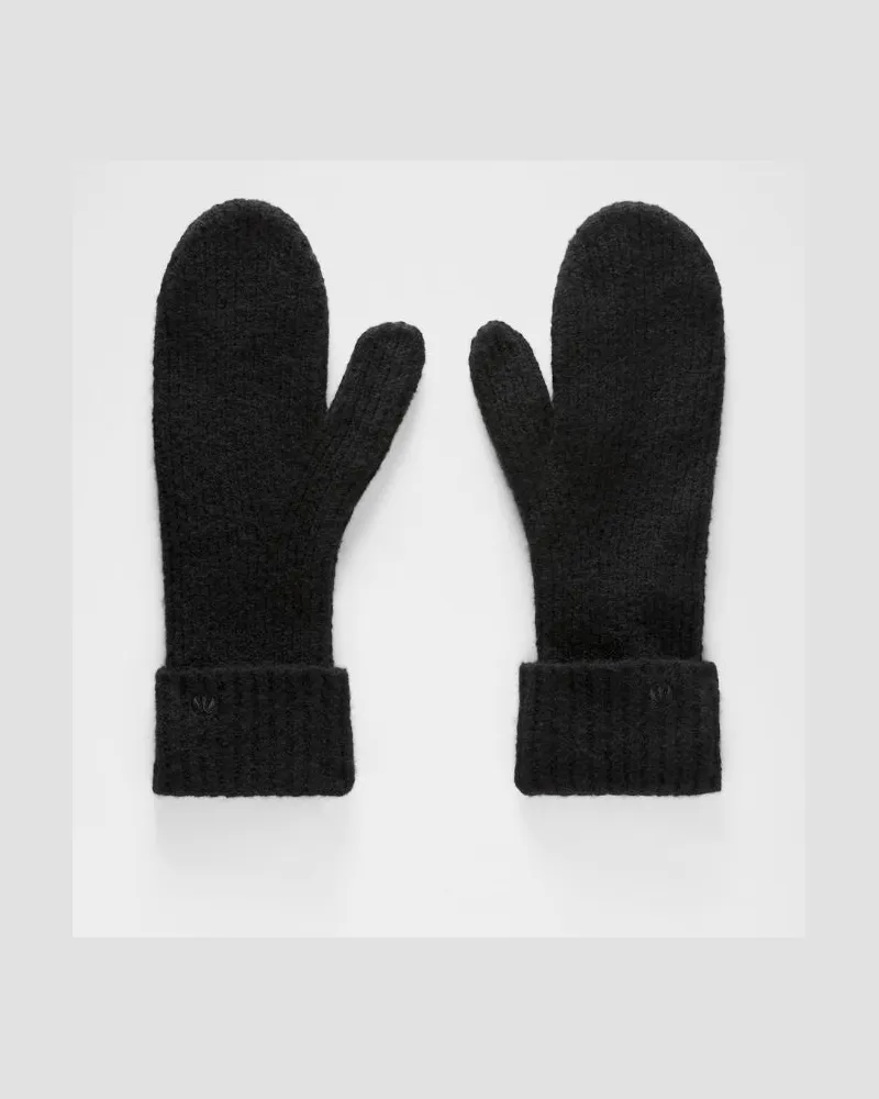 LULULEMON Rippstrick-Fäustlinge mit breitem Bündchen – Größe in Schwarz Schwarz