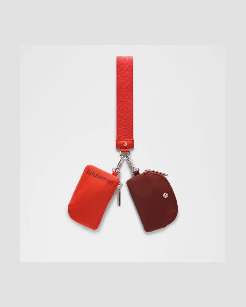 LULULEMON Armband mit zwei Beuteln in Cherry Ember/Cranberry Charm/Silver Cherry