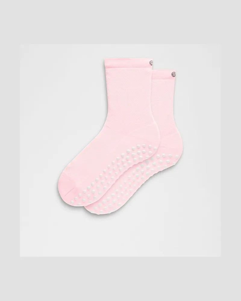 LULULEMON Find Your Balance Unisex Quarter-Socken mit Noppen – Größe in Pink Pearl Pink