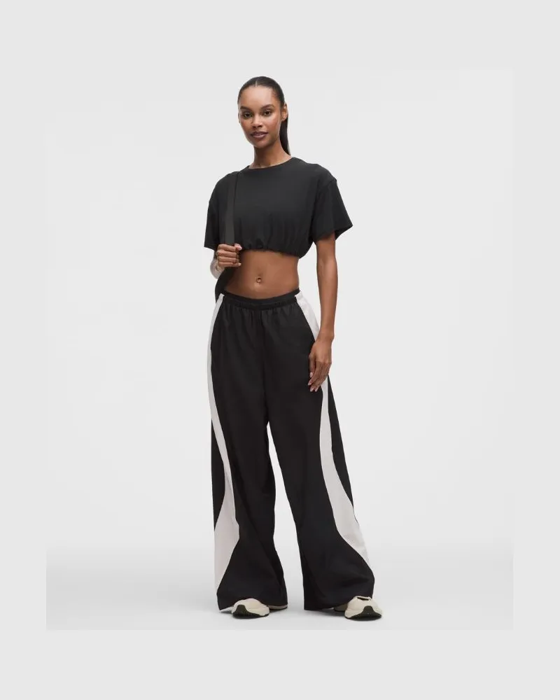 LULULEMON License to Train Texturierte Nylonhose mit mittelhohem Bund für Frauen – Größe in Black/Light Ivory Black
