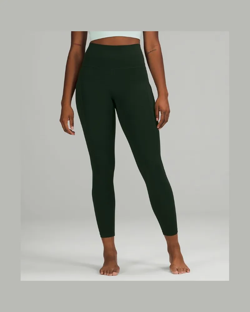 LULULEMON Align Hose mit hohem Bund und Taschen für Frauen – 64 cm – Größe in Rainforest Green Rainforest