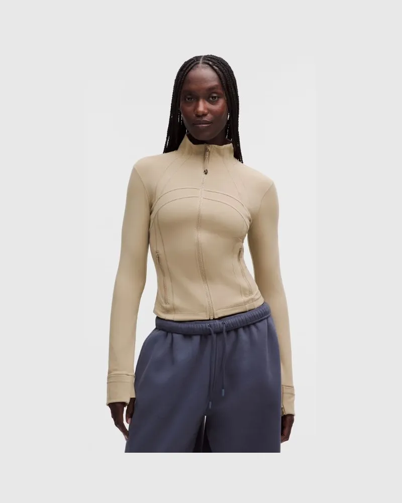 LULULEMON Define Crop-Jacke Nulu für Frauen – Khaki – Größe Rumble