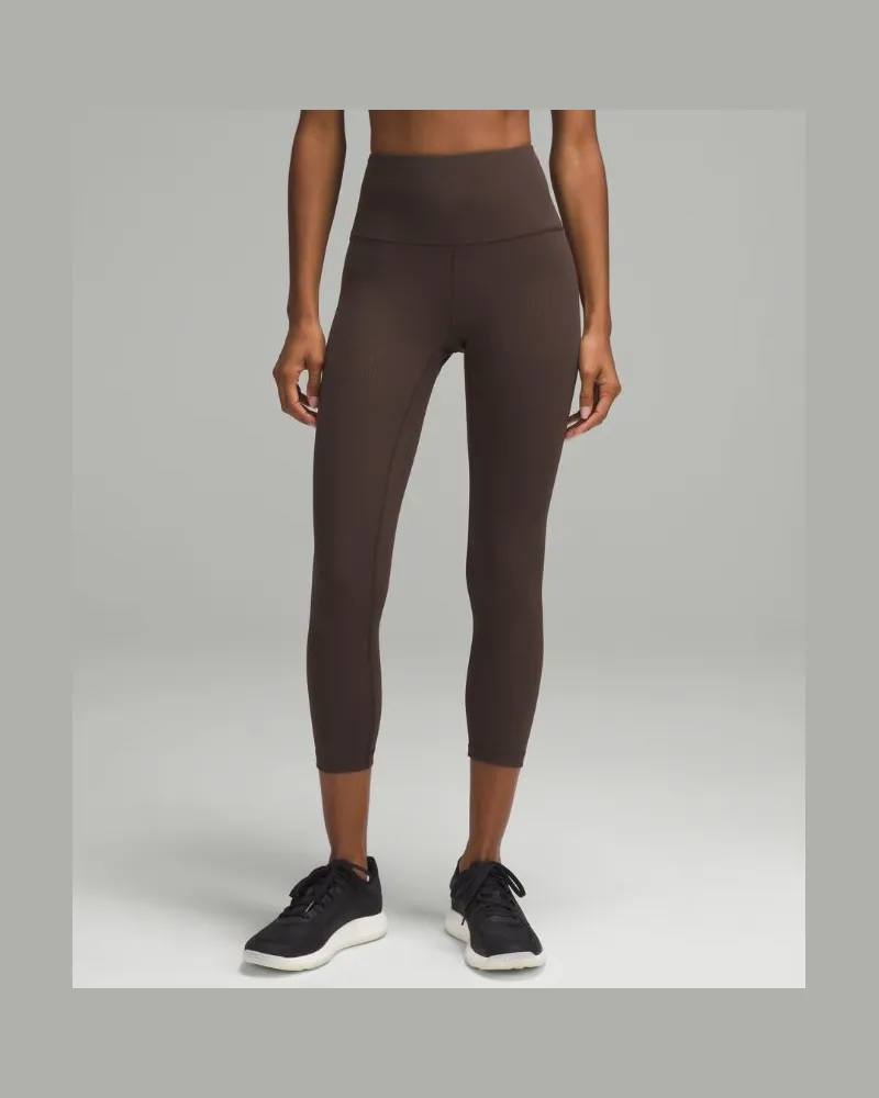 LULULEMON Wunder Train Crop-Leggings mit hohem Bund für Frauen – 58 cm – Größe in Espresso Espresso
