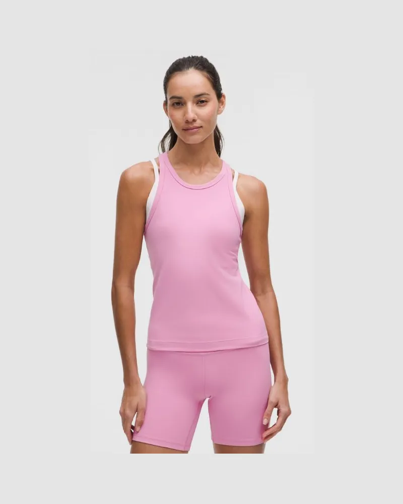 LULULEMON Align Racerback-Tanktop in Taillenlänge für Frauen – Größe in Pink Frosting Pink