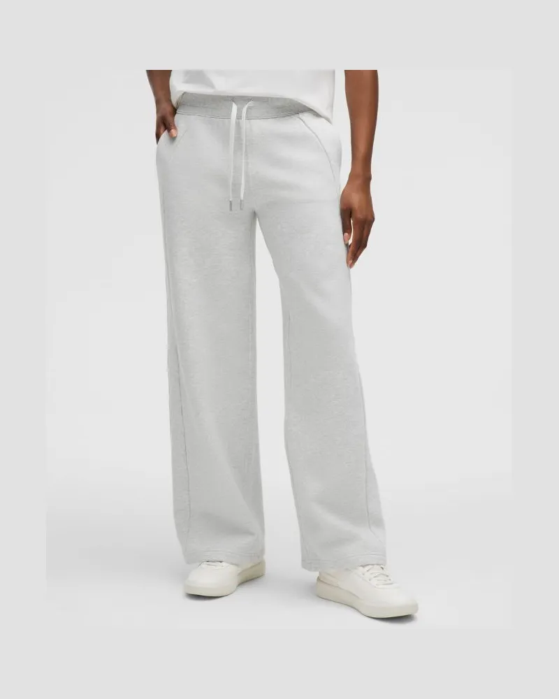 LULULEMON Scuba Hose mit weitem Bein und mittelhohem Bund Regular für Frauen – Größe in Heathered Core Ultra Light Grey Heathered