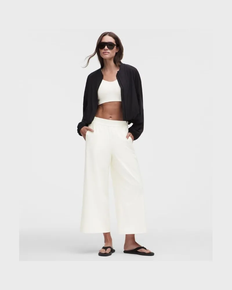 LULULEMON Breezily Crop-Hose mit mittelhohem Bund für Frauen – Größe in Coconut Ivory Coconut
