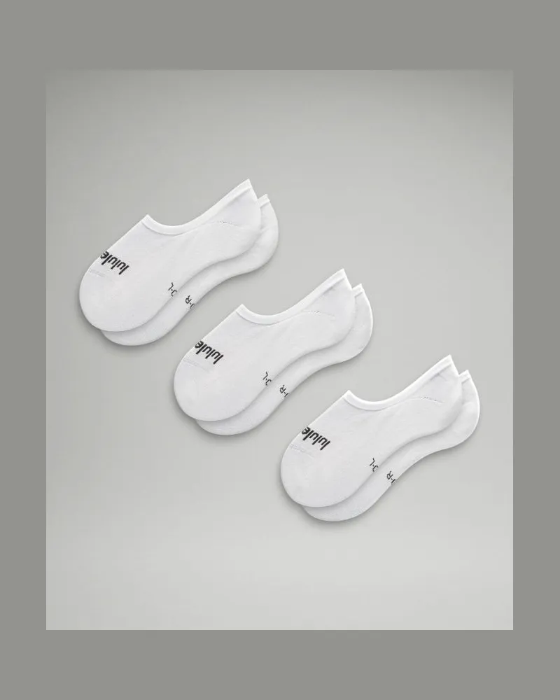 LULULEMON Daily Stride Bequeme No-Show-Socken 3er-Pack für Frauen – Größe in White White