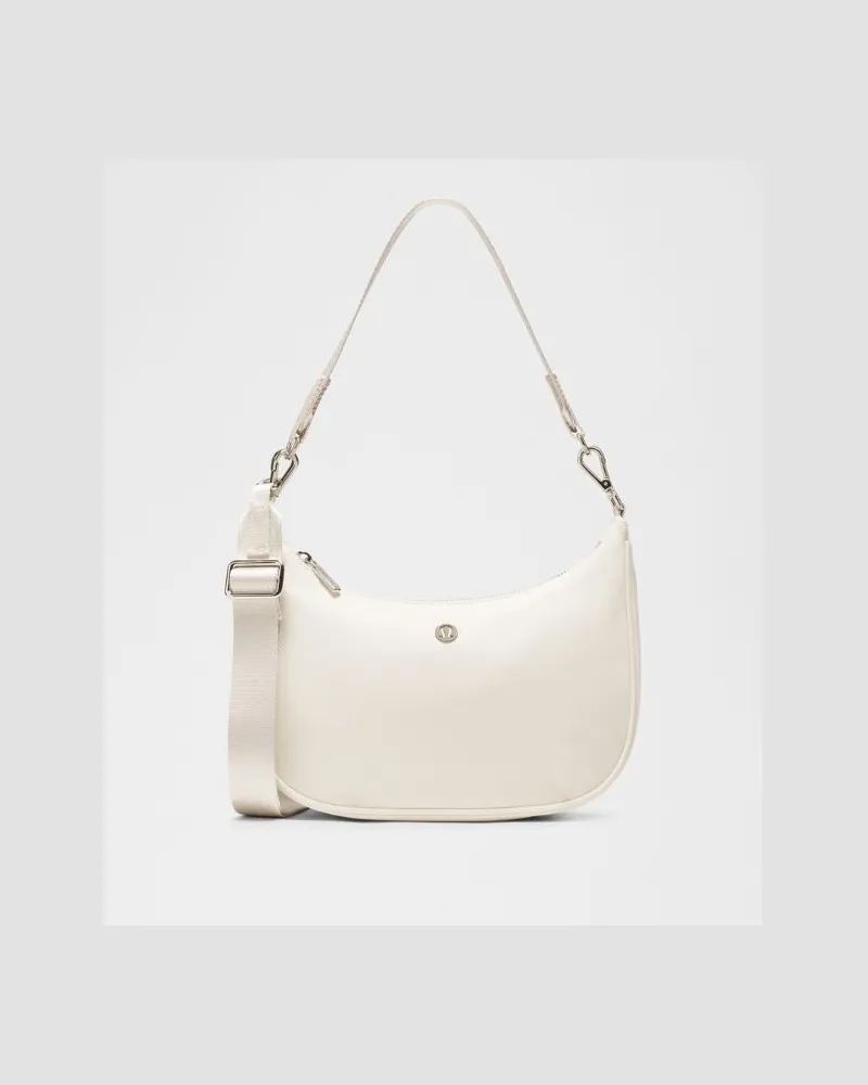 LULULEMON City Essentials Schultertasche Klein Größe in Light Ivory/Silver Light