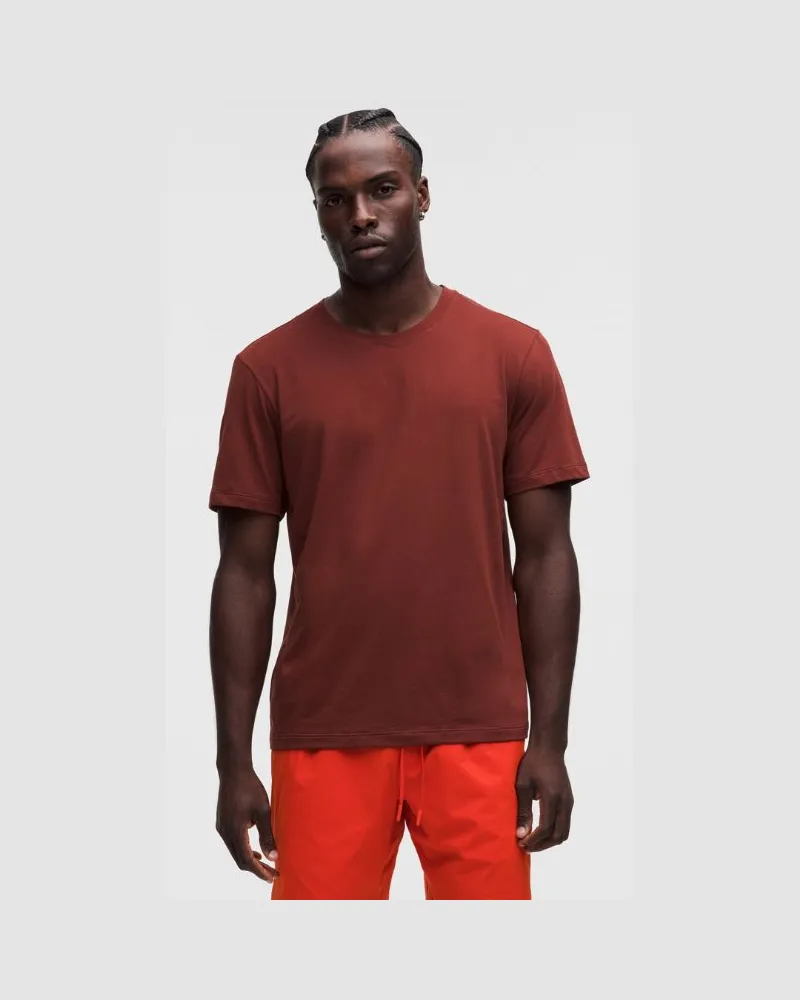 LULULEMON Zeroed In Kurzarmshirt für Männer – Größe in Cranberry Charm Cranberry