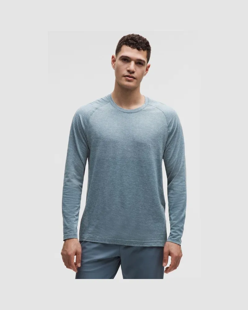 LULULEMON Metal Vent Tech Langarmshirt e Passform für Männer – Größe in Polo Pastel/Steel Blue Polo