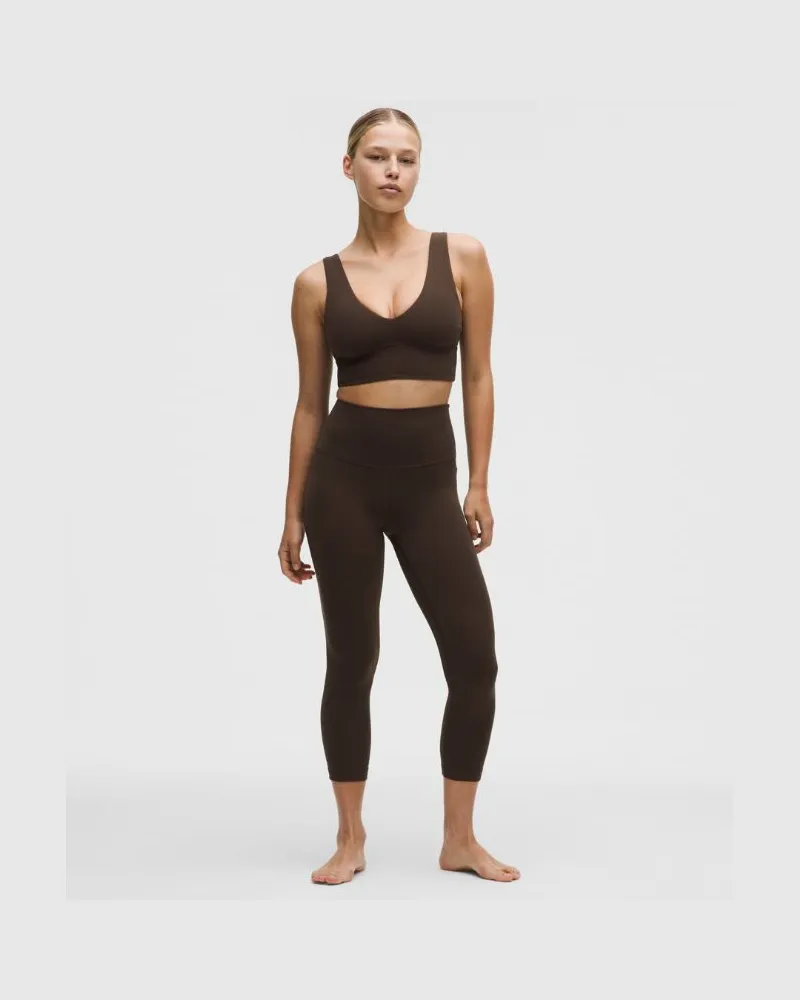 LULULEMON Align Crop Leggings mit hohem Bund für Frauen – 53,3 cm – Größe in Walnut Crunch Walnut