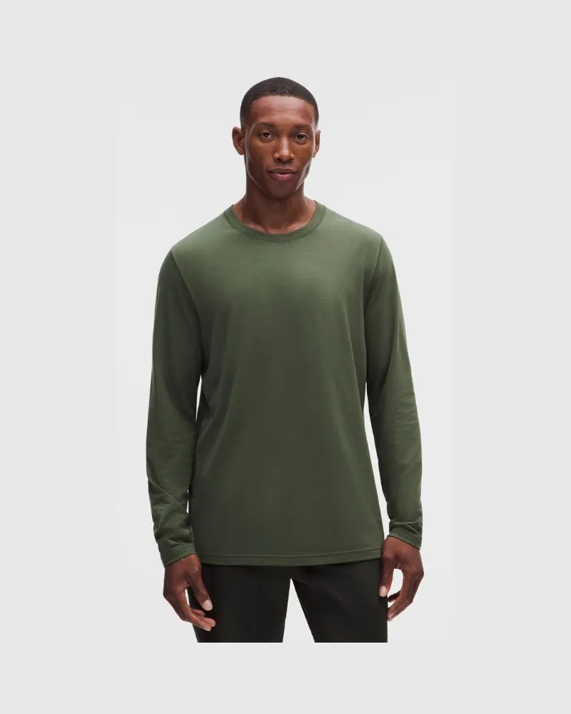 LULULEMON Langarmshirt in Classic Fit aus Baumwollgemisch für Männer – Größe in Sassy Sage Sassy
