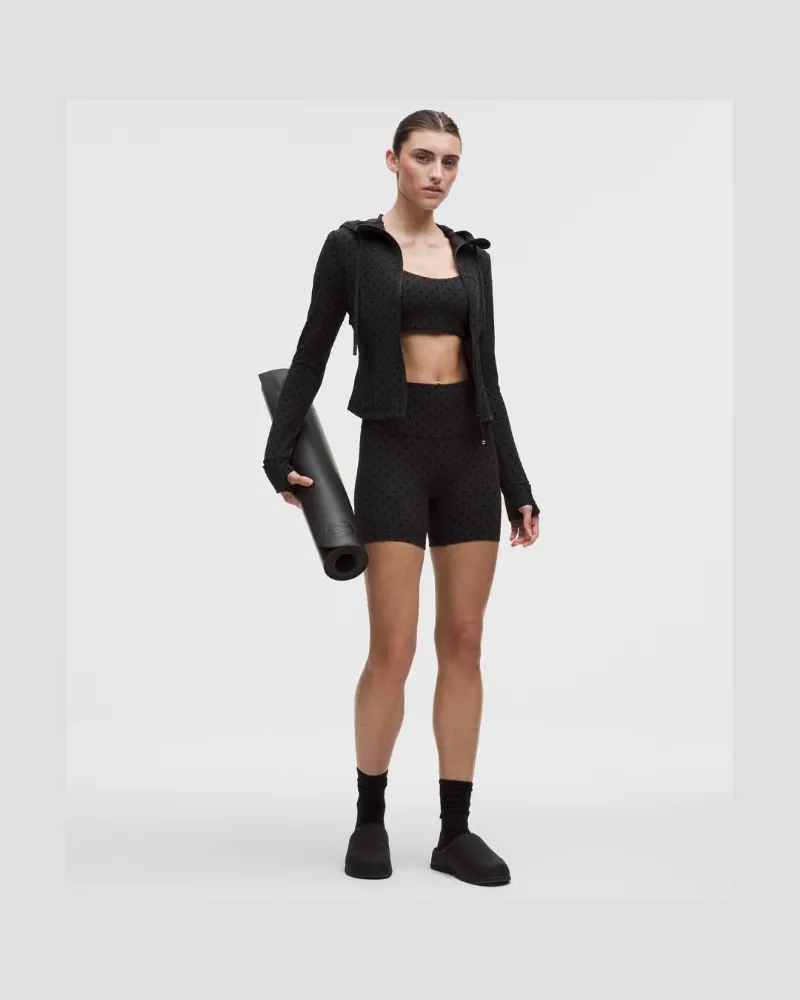 LULULEMON Align High-Rise Short 6" Flocked für Frauen – Größe in Polka Flock Black Polka