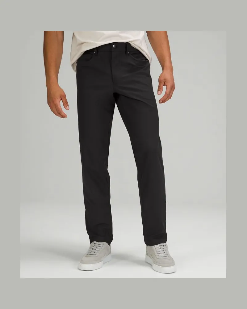 LULULEMON ABC Hose im Classic Fit mit 5 Taschen Warpstreme für Männer – 81 cm – Größe in Black Black