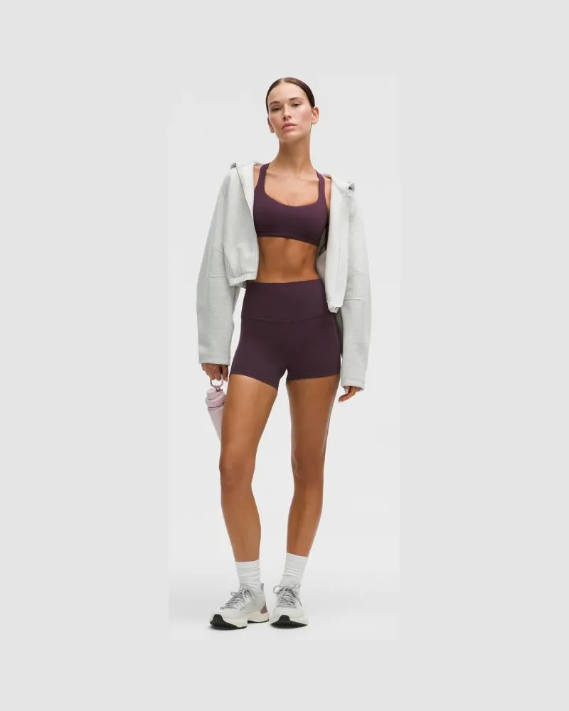 LULULEMON Align Shorts mit hohem Bund für Frauen – 10 cm – Größe in Black Plum Black