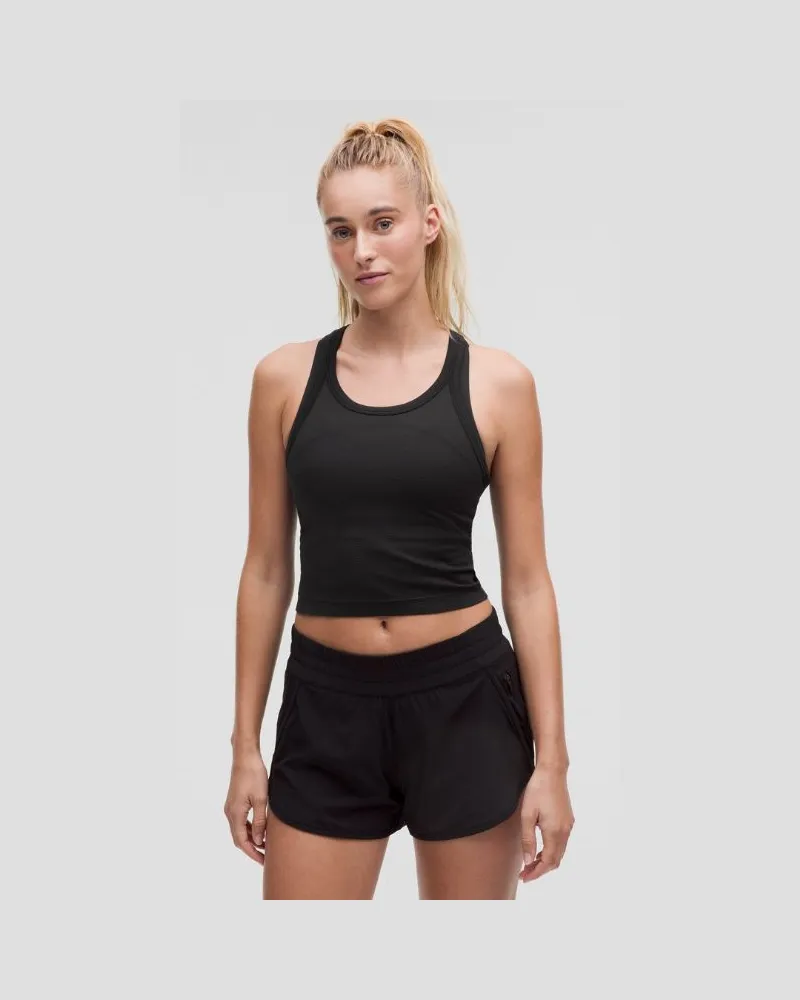 LULULEMON Swiftly Tech Crop-Tanktop mit Racerback 2.0 für Frauen – Größe in Black Black