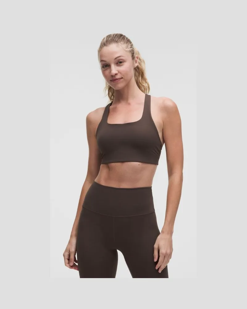 LULULEMON All-Time Hero-Sport-BH Mittlerer Halt für B/C-Cups für Frauen – Größe in Mahogany Muse Mahogany