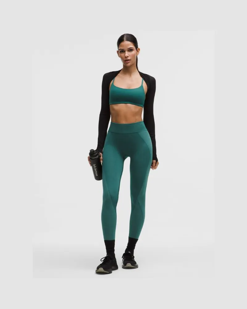LULULEMON Get Low Trainings-Leggings mit hohem Bund für Frauen – 64 cm – Größe in Deep Marina/Royal Emerald Deep