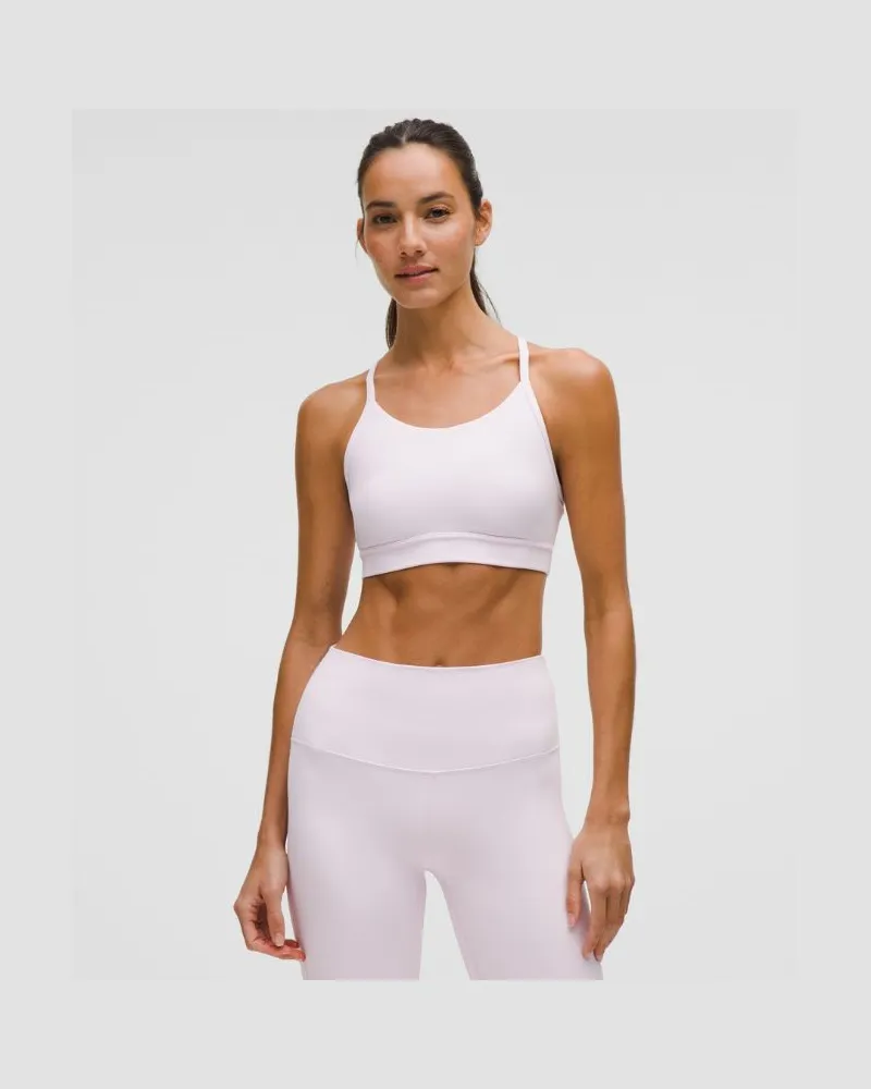 LULULEMON Flow Y BH mit mittlerem Halt und Logo B/C-Cups für Frauen – Größe in Pink Organza Pink