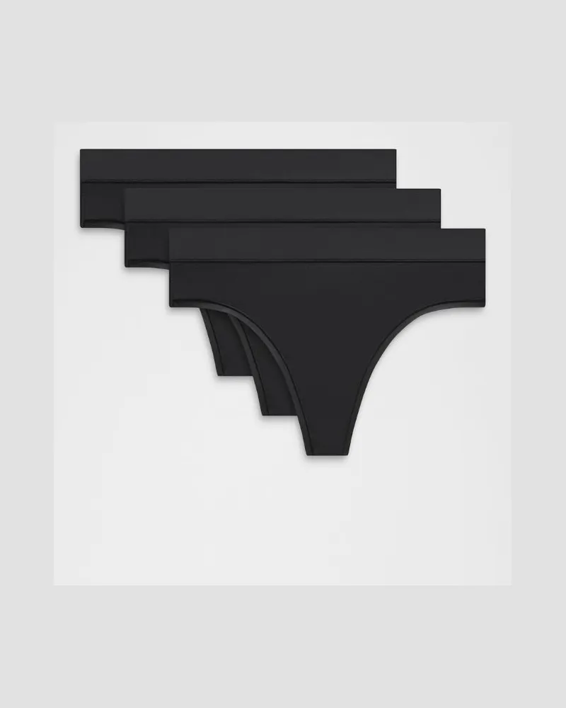 LULULEMON UnderEase String mit hohem Bund 3er-Pack für Frauen – Größe in Black Black