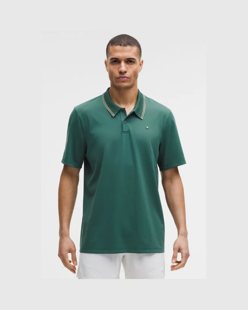 LULULEMON Kurzarm-Poloshirt mit UV-Schutz für Männer – Größe in Deep Marina Deep