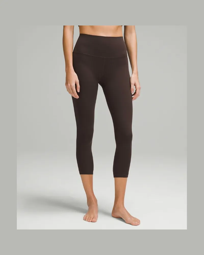 LULULEMON Align Crop Leggings mit hohem Bund für Frauen – 53,3 cm – Größe in Espresso Espresso