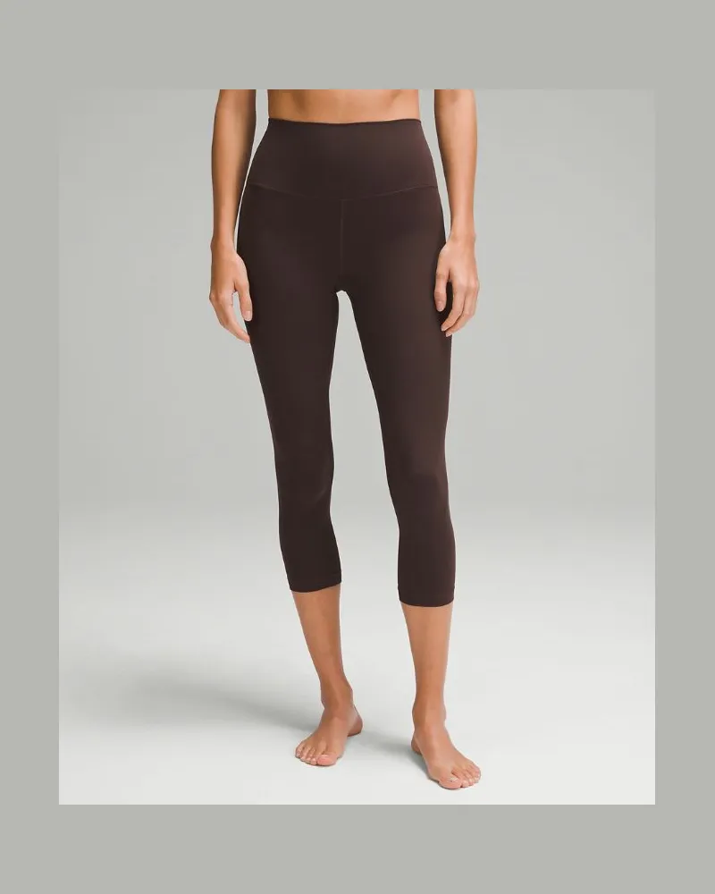 LULULEMON Align Crop Leggings mit hohem Bund für Frauen – 53,3 cm – Größe in Espresso Espresso