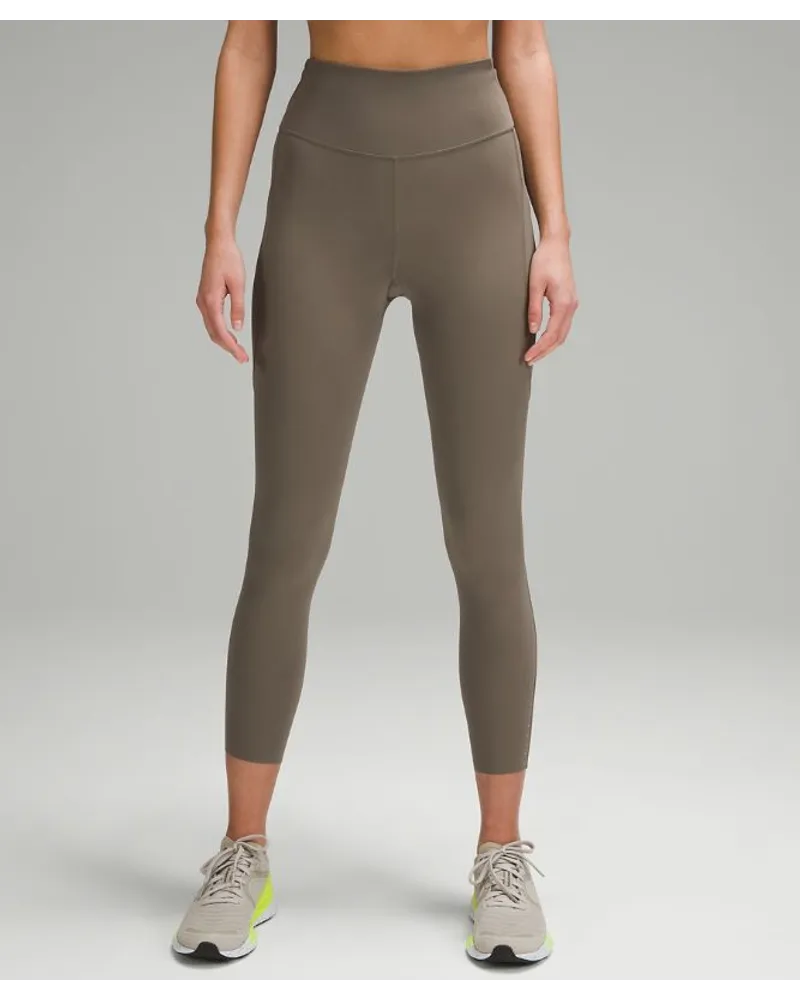 LULULEMON Fast and Free Leggings mit hohem Bund und Taschen Nomad