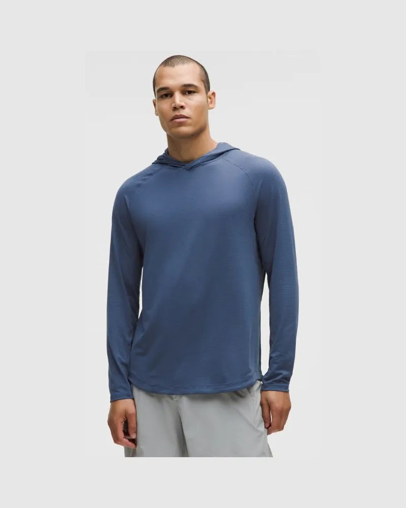 LULULEMON License to Train Hoodie für Männer – Größe in Blue Twill Blue