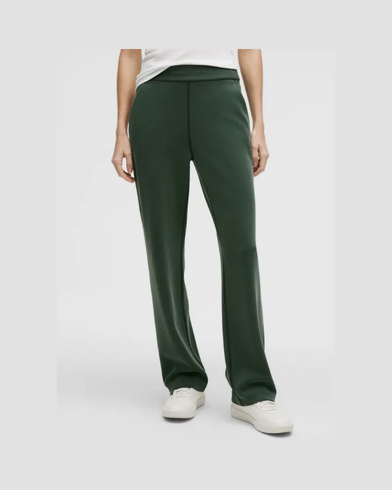 LULULEMON Softstreme Hose mit geradem Bein und hohem Bund Normale Länge für Frauen – Größe in Rainforest Green Rainforest