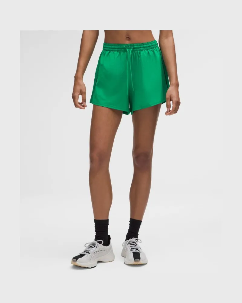 LULULEMON Leichte Shorts mit hohem Bund im Relaxed Fit Langer Liner für Frauen cm – Größe in Raceway Green/Rainforest Green Raceway