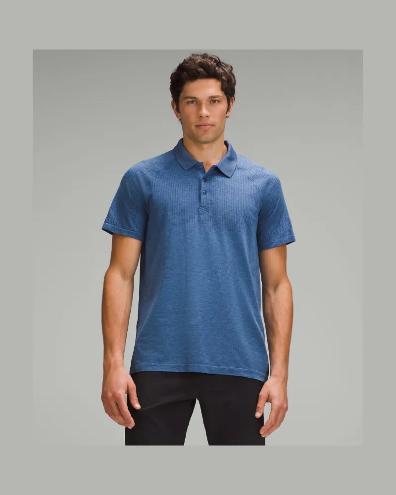 LULULEMON Metal Vent Tech Poloshirt für Männer – Größe in Night Sea/Soft Denim Night