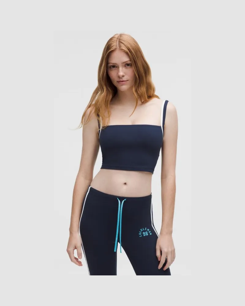 LULULEMON Nulu Crop-Tanktop Sport Meets Studio Set für Frauen – Größe in Club Blue/White Club