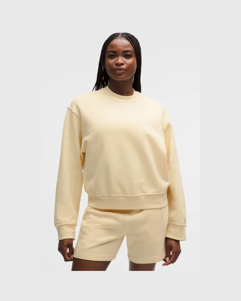 LULULEMON Steady State Rundhalspullover für Frauen – Größe in Butter Cream Butter