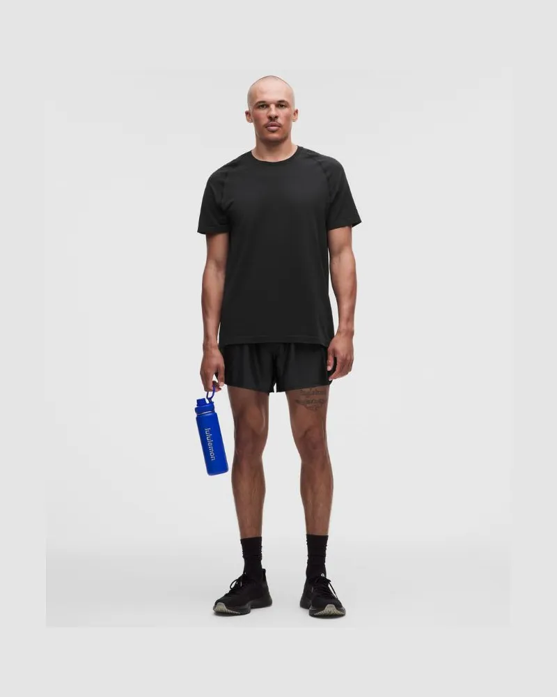LULULEMON Gym-Shorts aus Mesh ohne Liner für Männer – 10 cm – Größe in Schwarz Schwarz