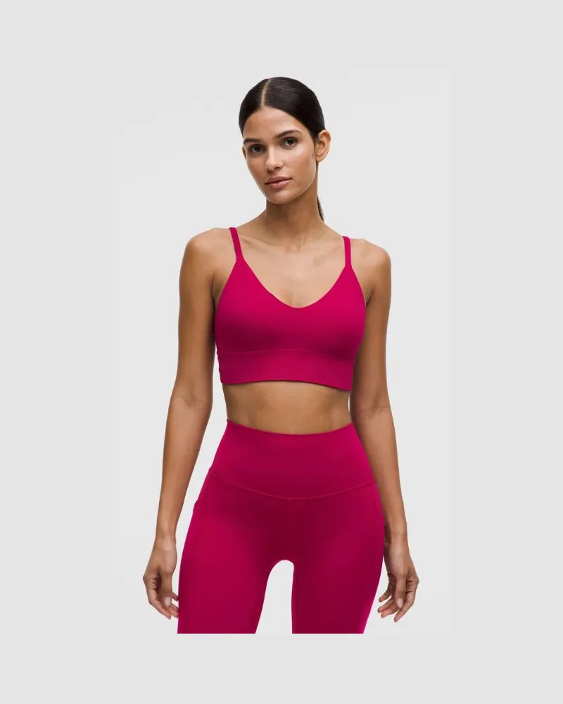 LULULEMON Focuser BH mit U-Ausschnitt Leichter Halt für C/D-Cups für Frauen – Größe in Berry Rumble Berry