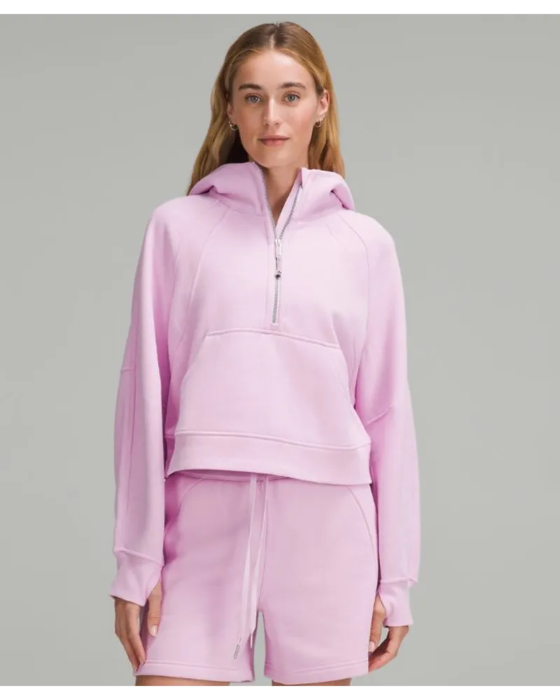 LULULEMON Scuba Oversized-Hoodie mit halblangem Reißverschluss Vitapink