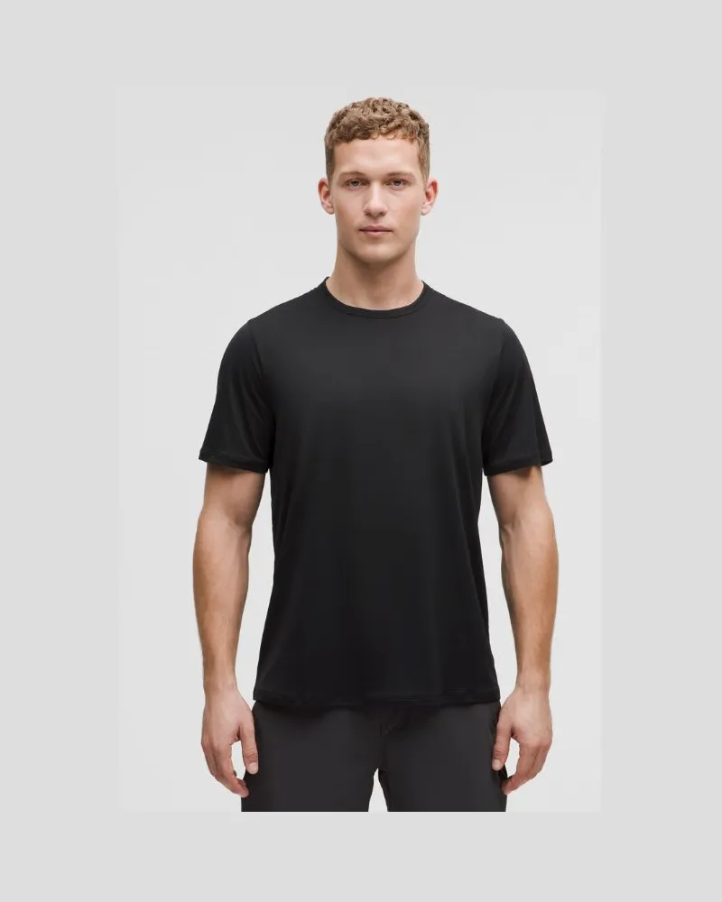 LULULEMON Mile Maker Run Crew Leichtes Kurzarm-Laufshirt mit Rundhalsausschnitt für Männer – Größe in Black Black