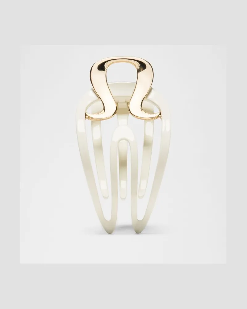 LULULEMON Yoga-Haarklammer im Krallendesign – Gold Coconut