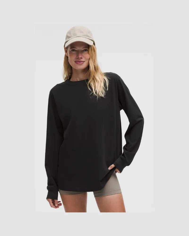 LULULEMON All Yours Langarmshirt aus Bio- für Frauen – Größe in Schwarz Schwarz