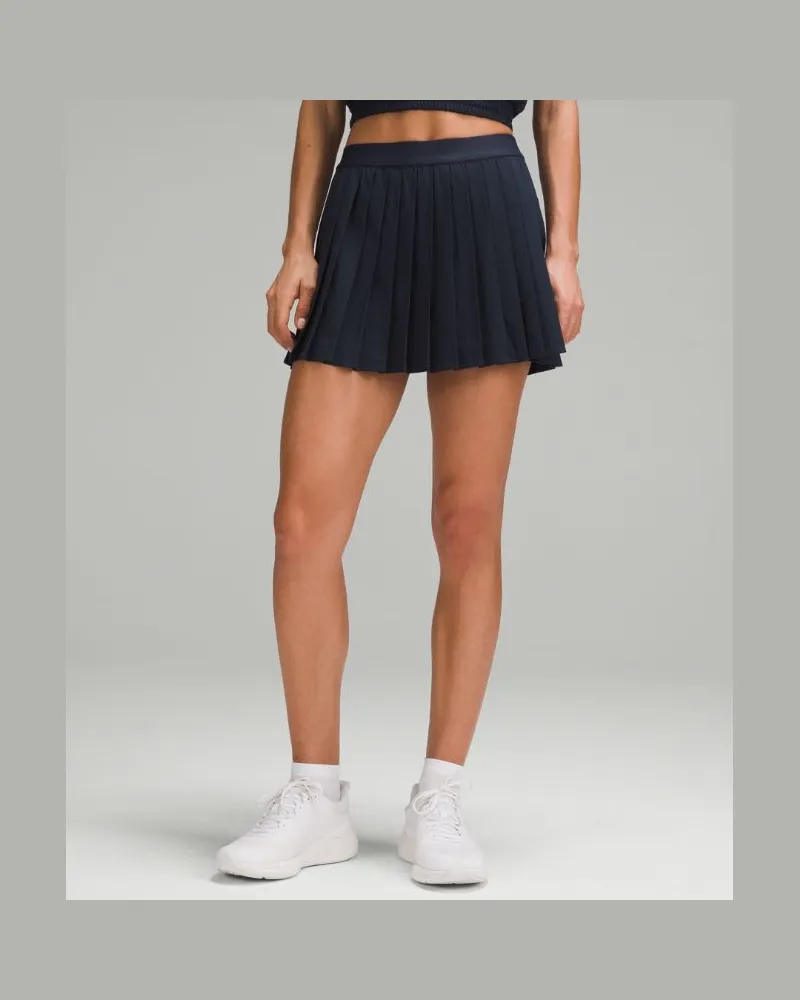 LULULEMON Tennisrock mit hohem Bund und Falten für Frauen – Größe in True Navy True