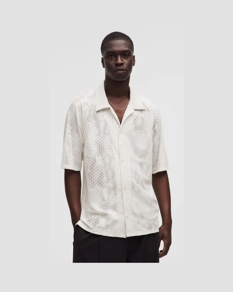 LULULEMON Kurzarmshirt aus Jacquard-Mesh SLNSH Kollektion für Männer – Größe in Light Vapor Light