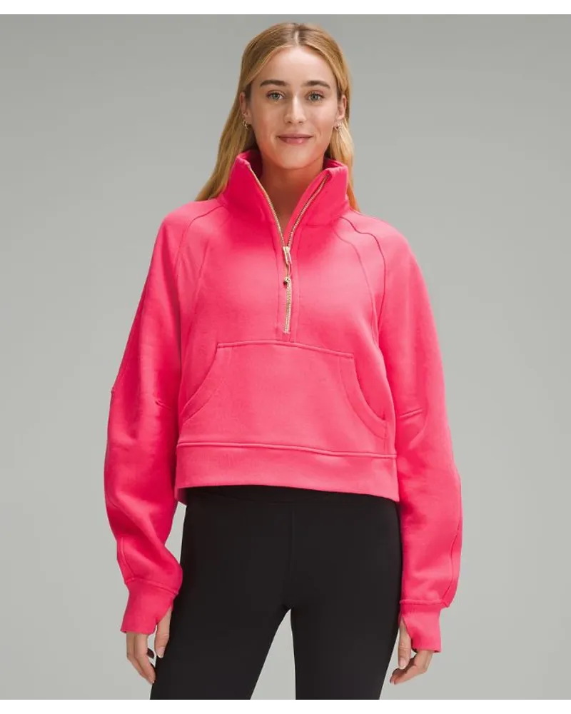 LULULEMON Scuba Oversized-Pullover mit Trichterkragen und halblangem Reißverschluss Glaze