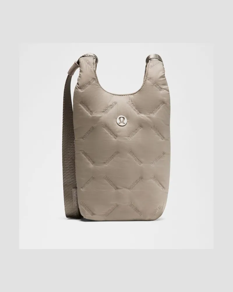 LULULEMON Quilty Pleasures Handy-Umhängetasche Khaki – Größe Warm
